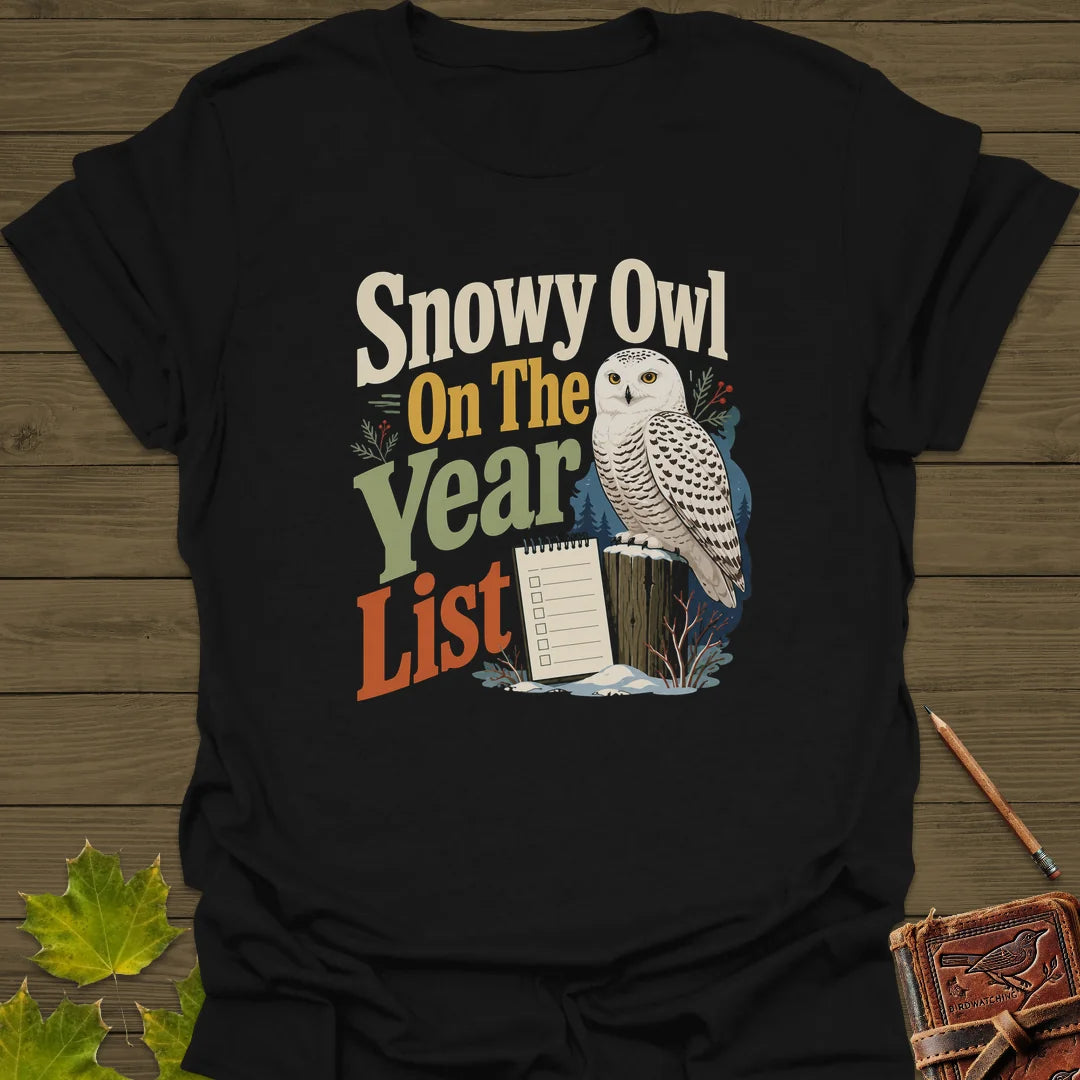 Snowy On The List T-Shirt in Black