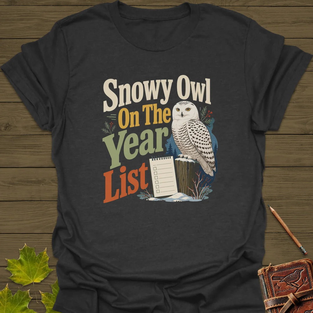 Snowy On The List T-Shirt in Dark Heather