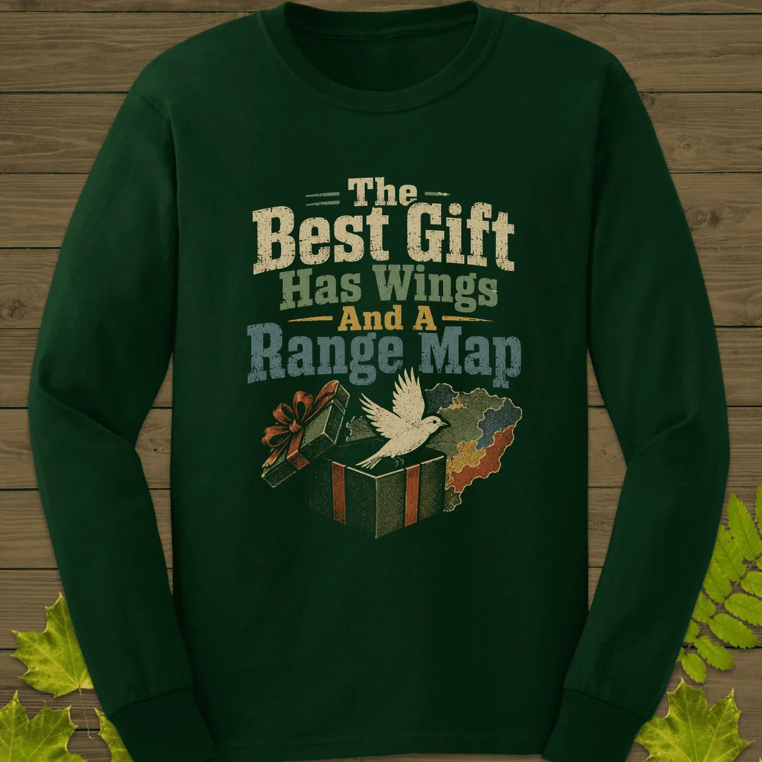 Best Gift Has Wings Long Sleeve in Forest Green