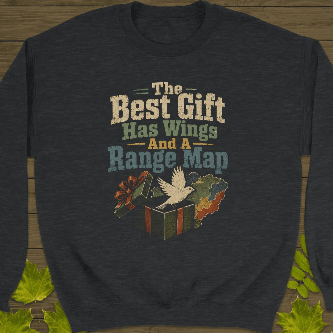 Best Gift Has Wings Sweatshirt in Dark Heather