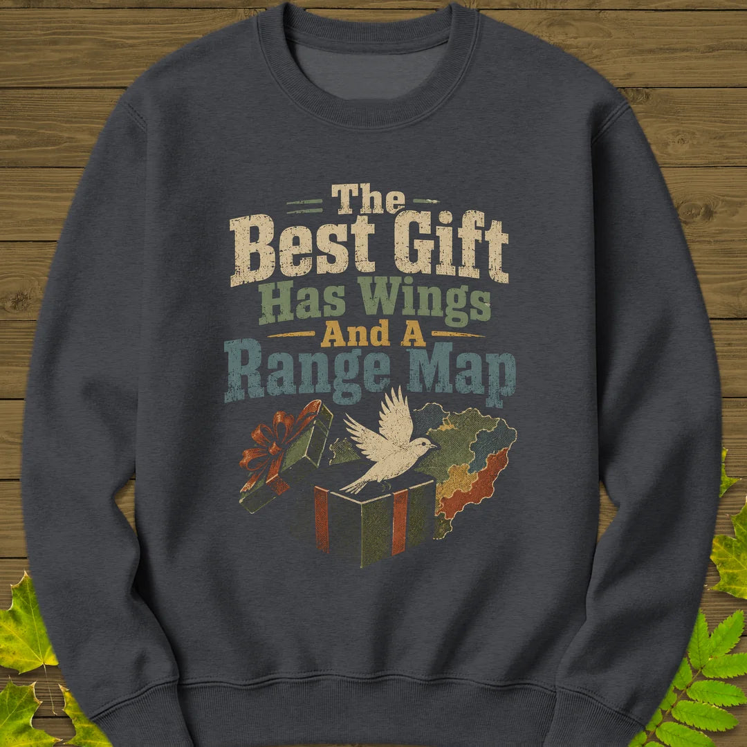 Best Gift Has Wings Sweatshirt in Dark Heather