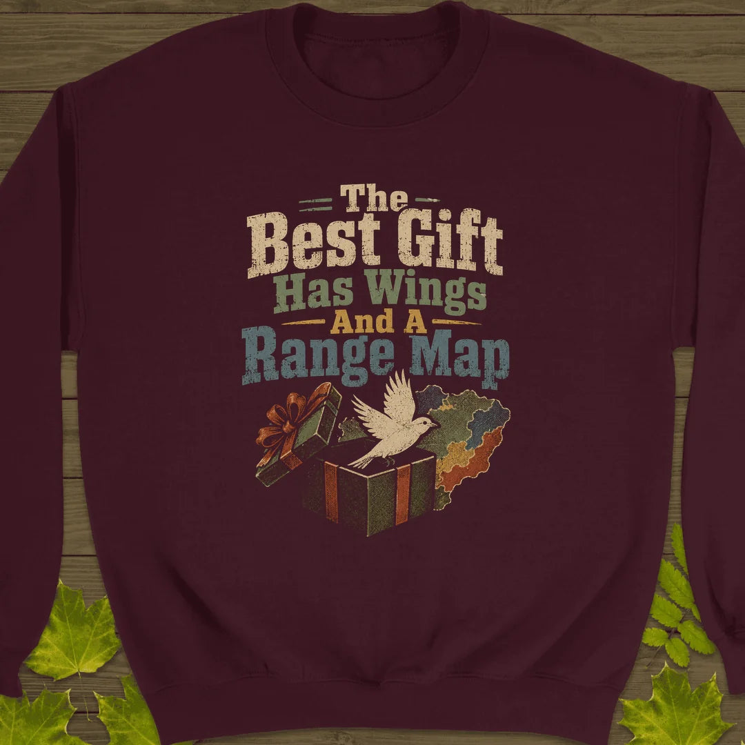 Best Gift Has Wings Sweatshirt in Maroon