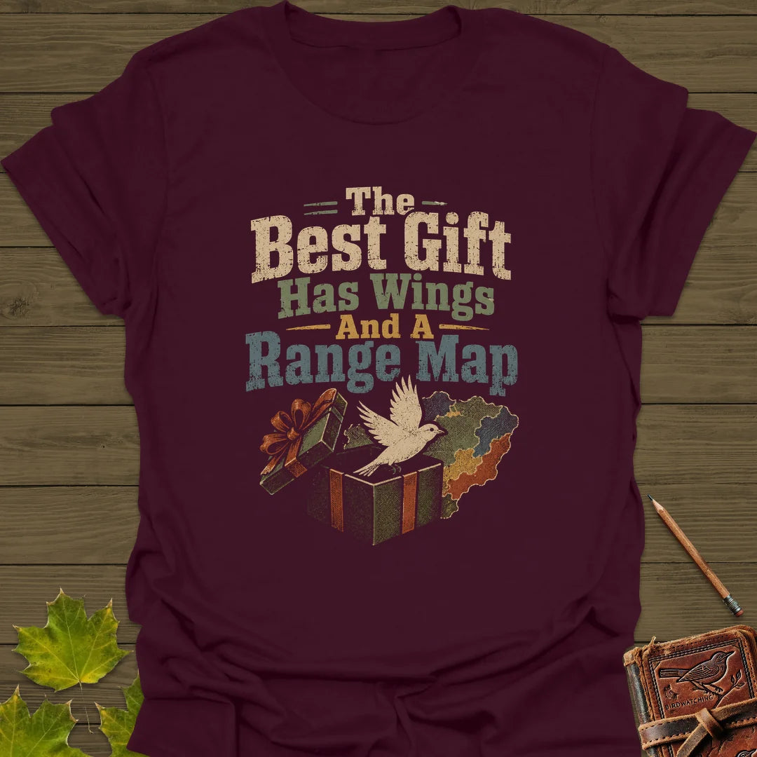 Best Gift Has Wings T-Shirt in Maroon