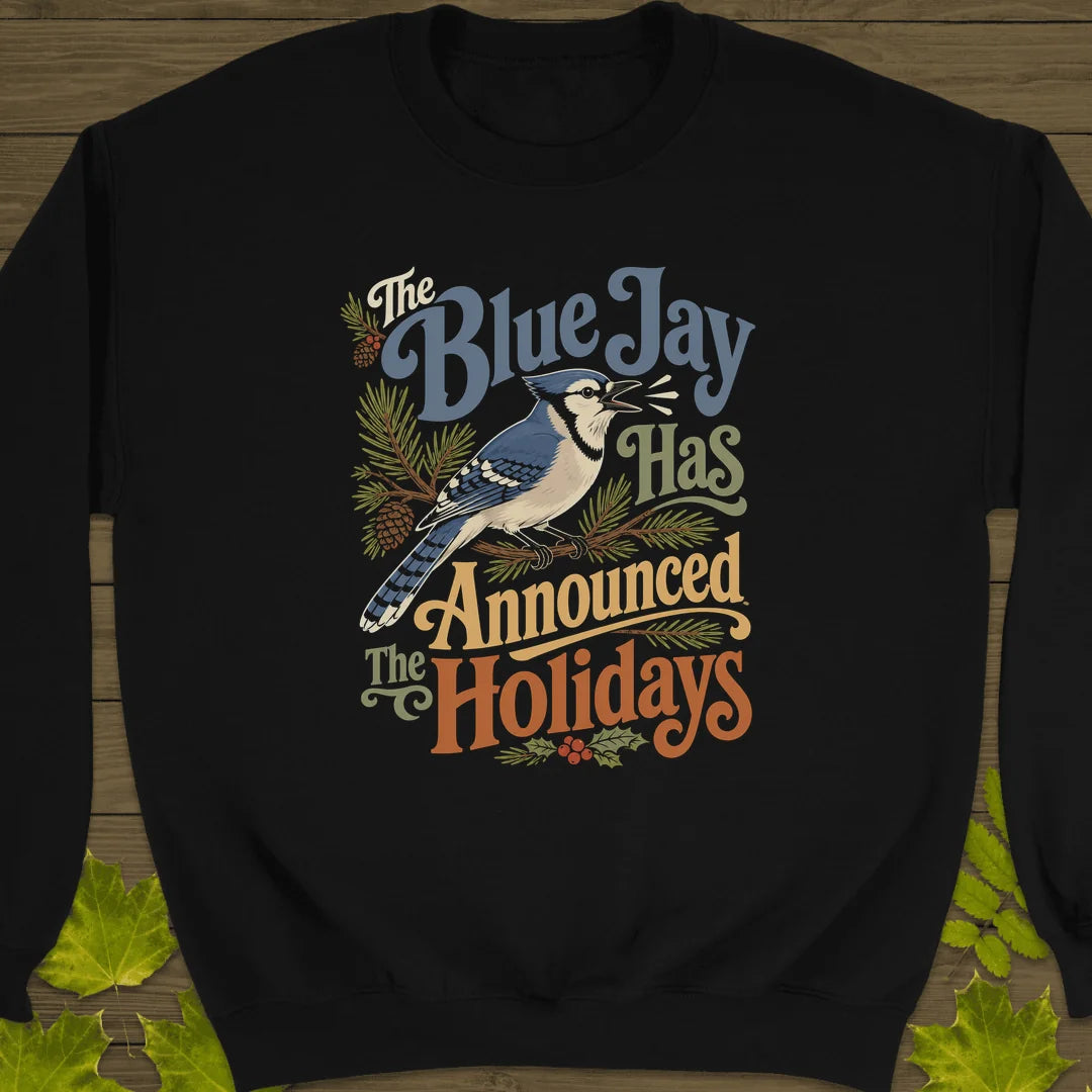 Blue Jay Holiday Herald Sweatshirt in Black
