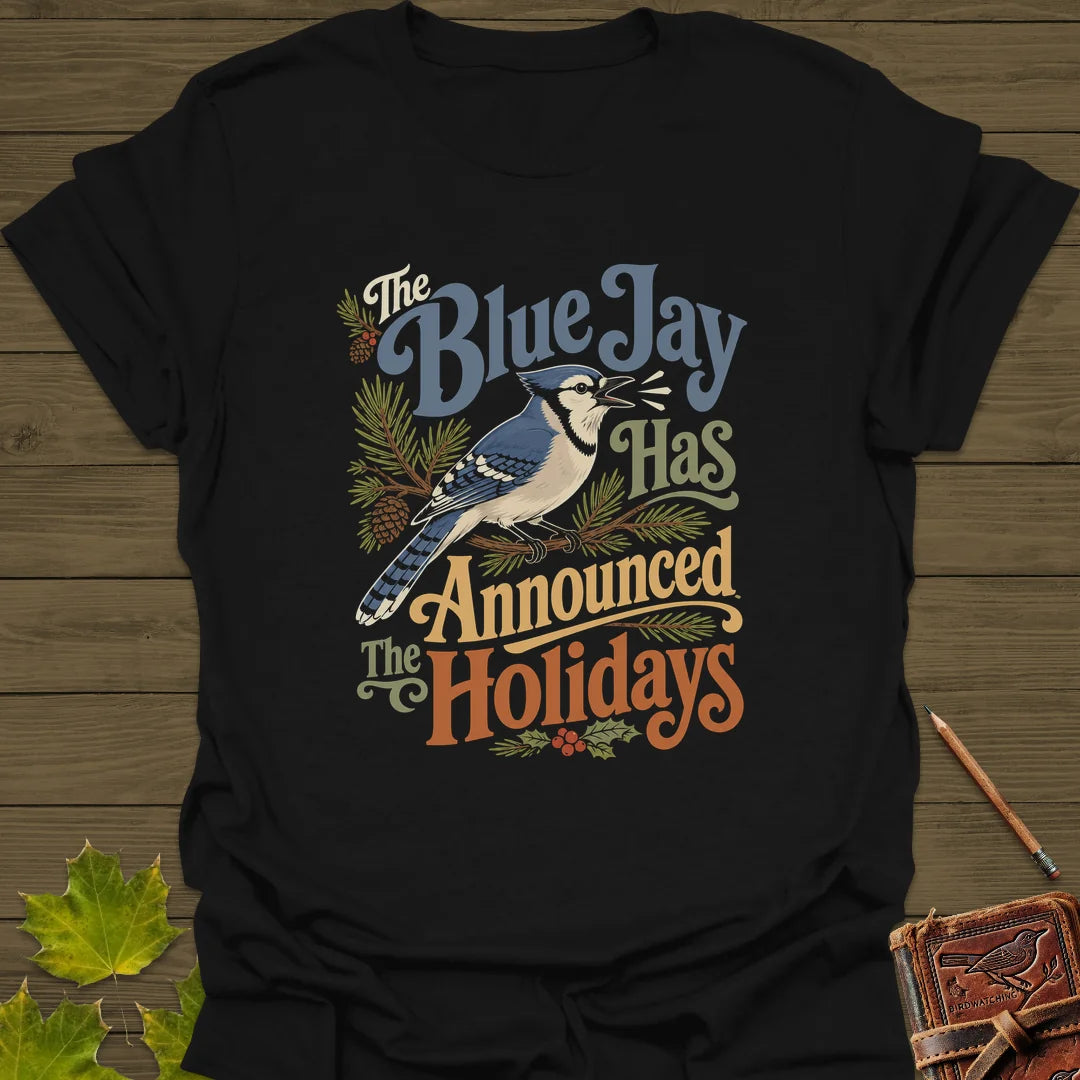Blue Jay Holiday Herald T-Shirt in Black