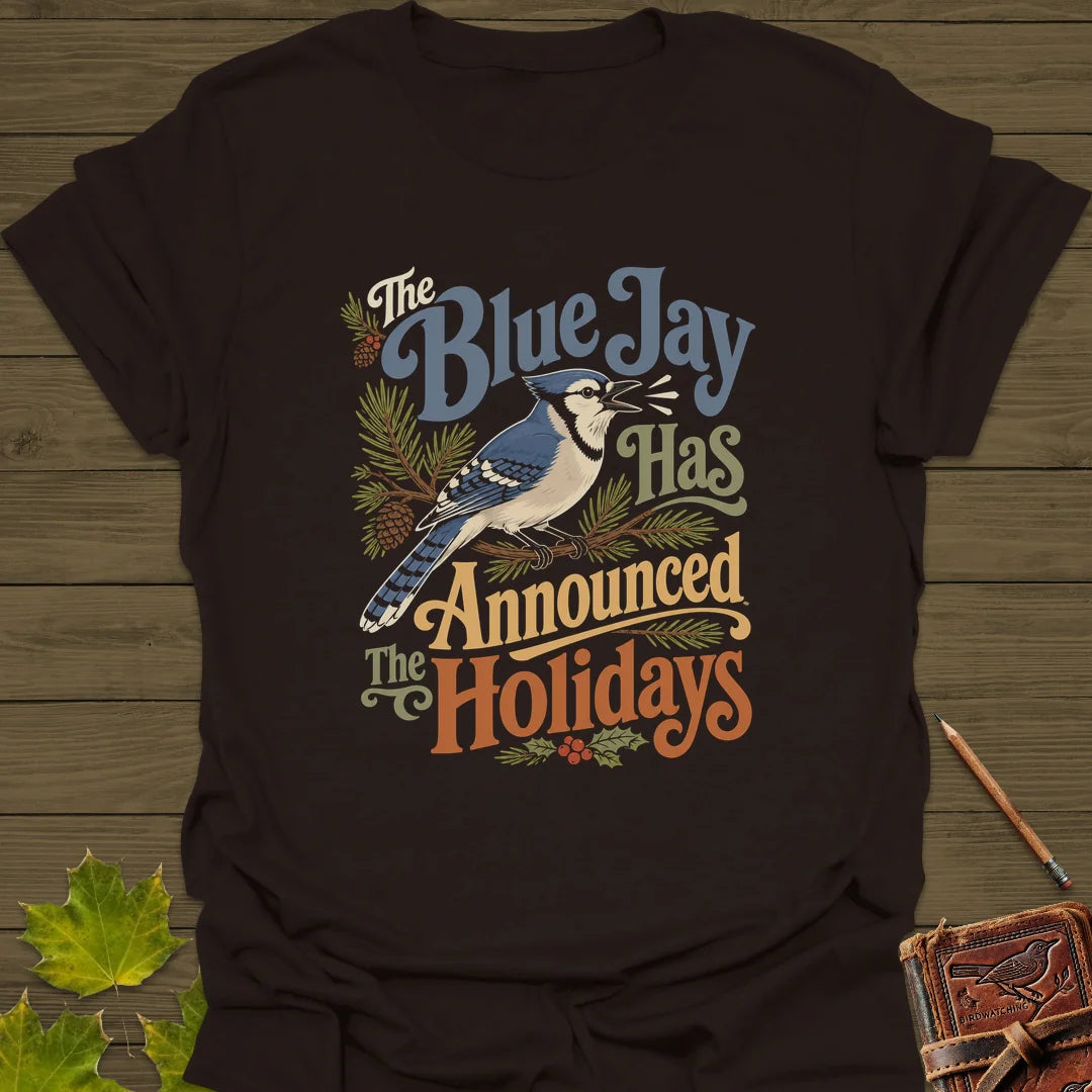 Blue Jay Holiday Herald T-Shirt in Dark Chocolate