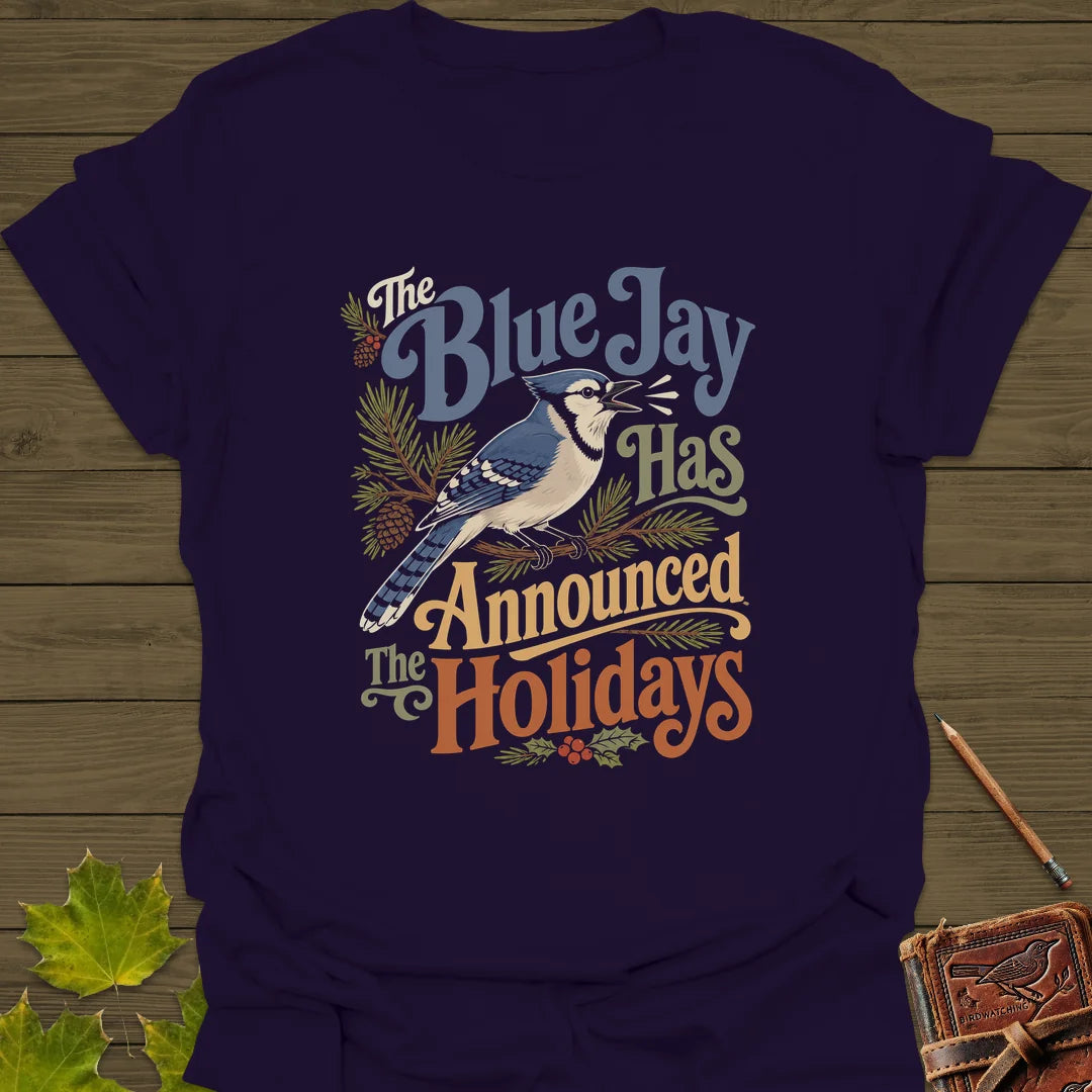 Blue Jay Holiday Herald T-Shirt in Purple