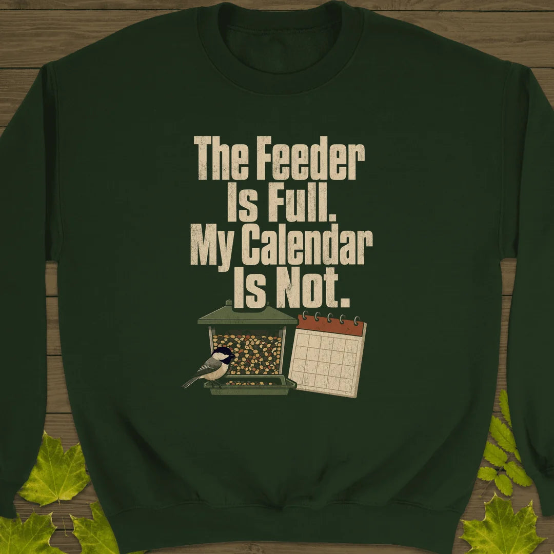 Feeder Full Calendar Empty Sweatshirt in Forest Green