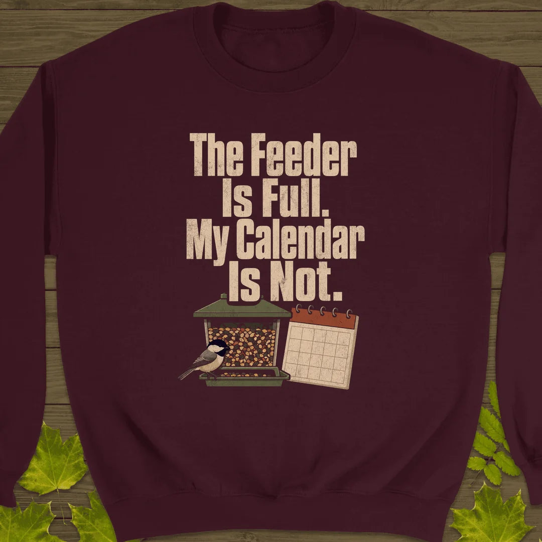 Feeder Full Calendar Empty Sweatshirt in Maroon