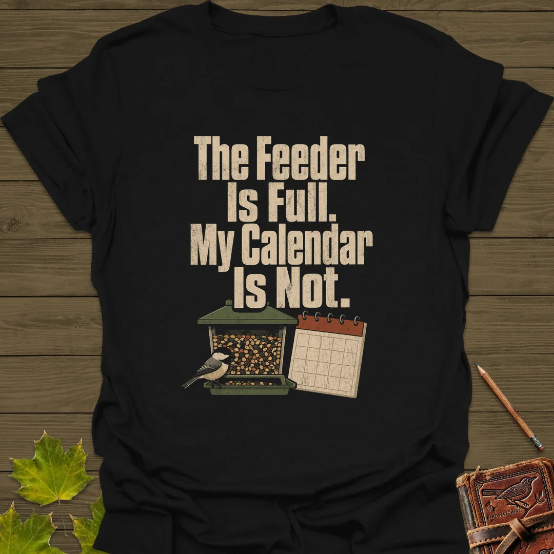 Feeder Full Calendar Empty T-Shirt in Black