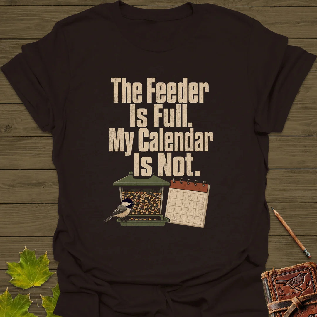Feeder Full Calendar Empty T-Shirt in Dark Chocolate