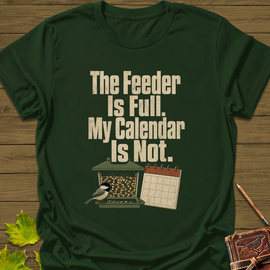 Feeder Full Calendar Empty T-Shirt in Forest Green