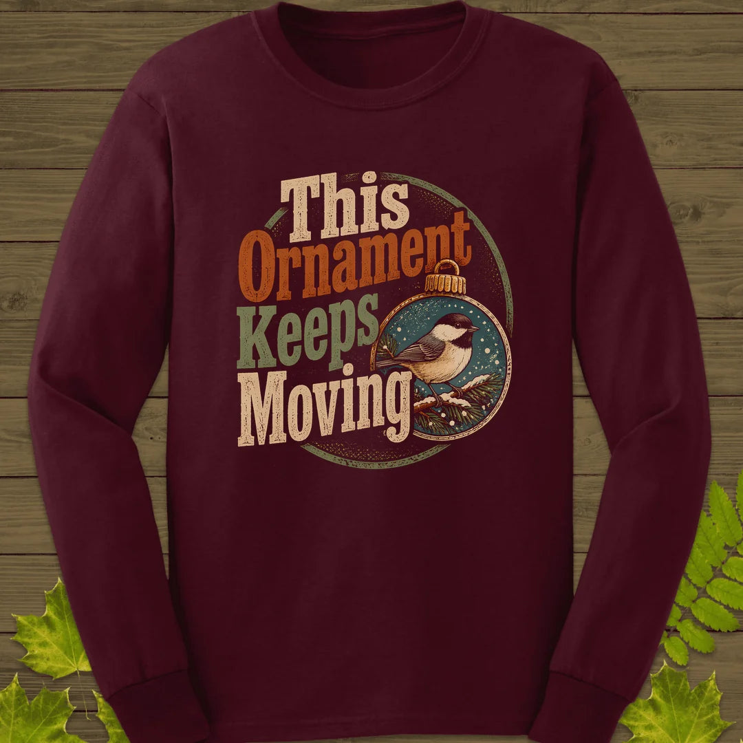Ornament Keeps Moving Long Sleeve in Maroon
