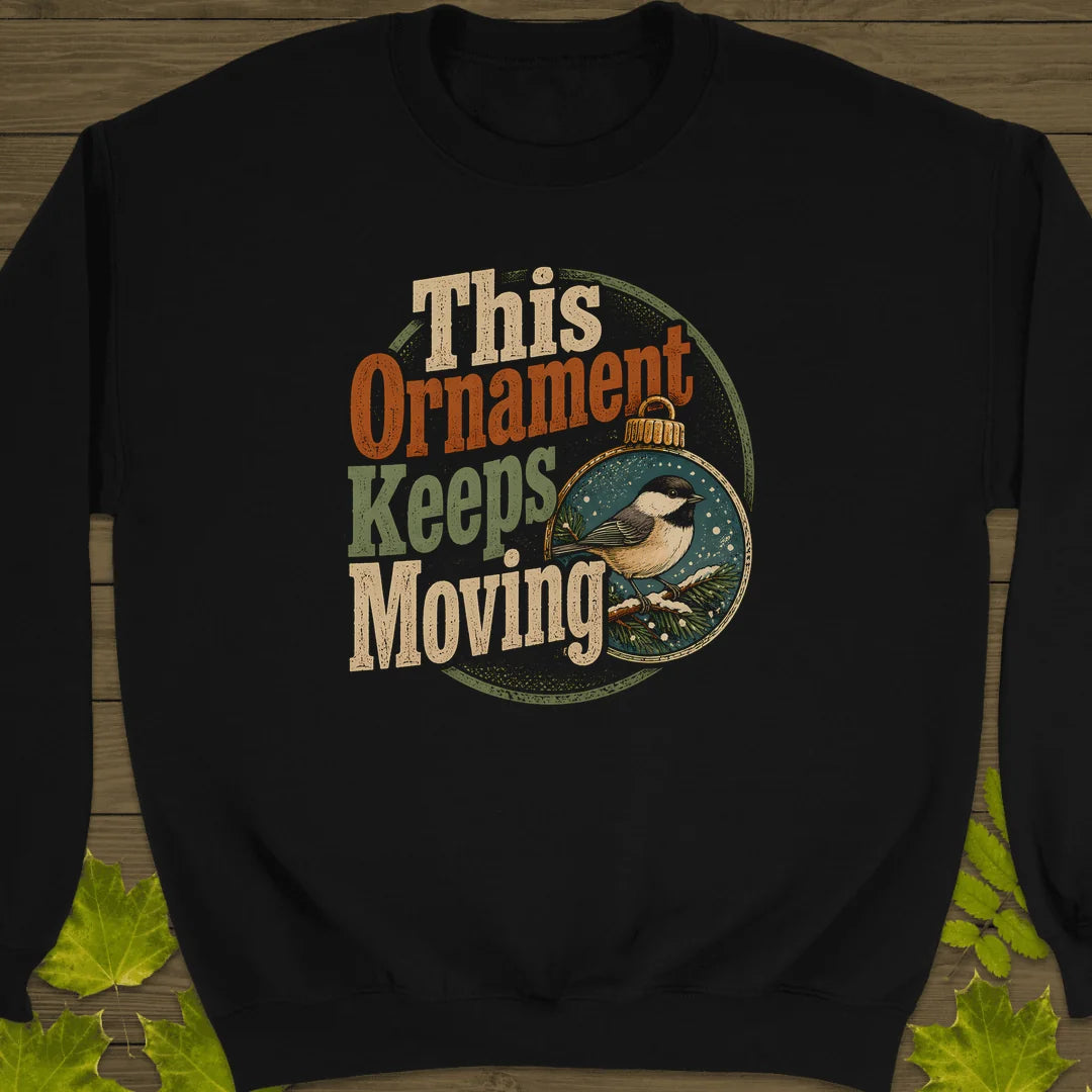 Ornament Keeps Moving Sweatshirt in Black