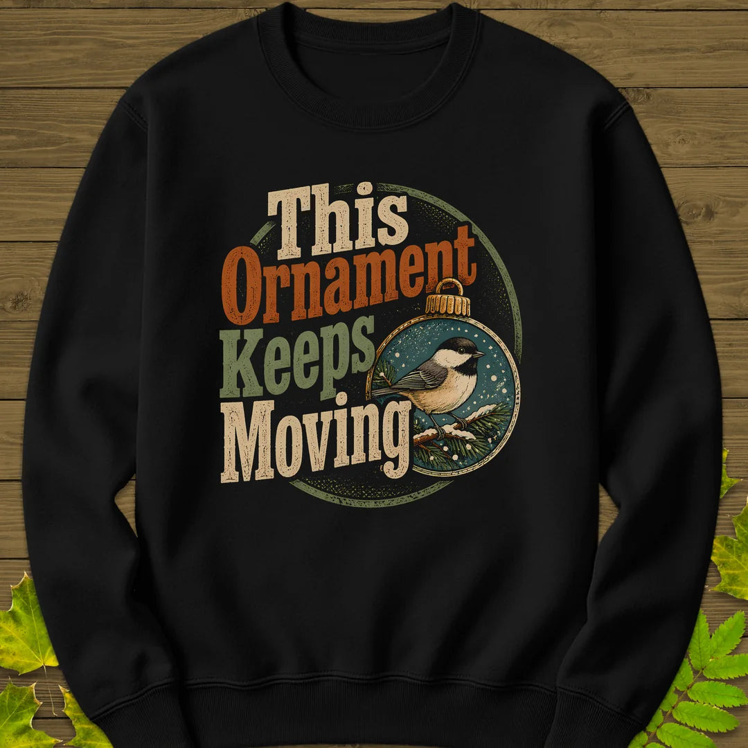 Ornament Keeps Moving Sweatshirt in Black