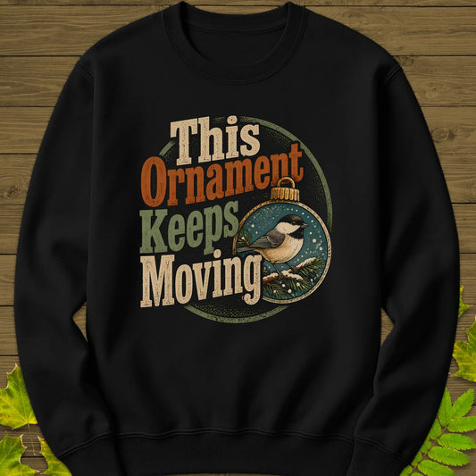 Ornament Keeps Moving Sweatshirt in Black