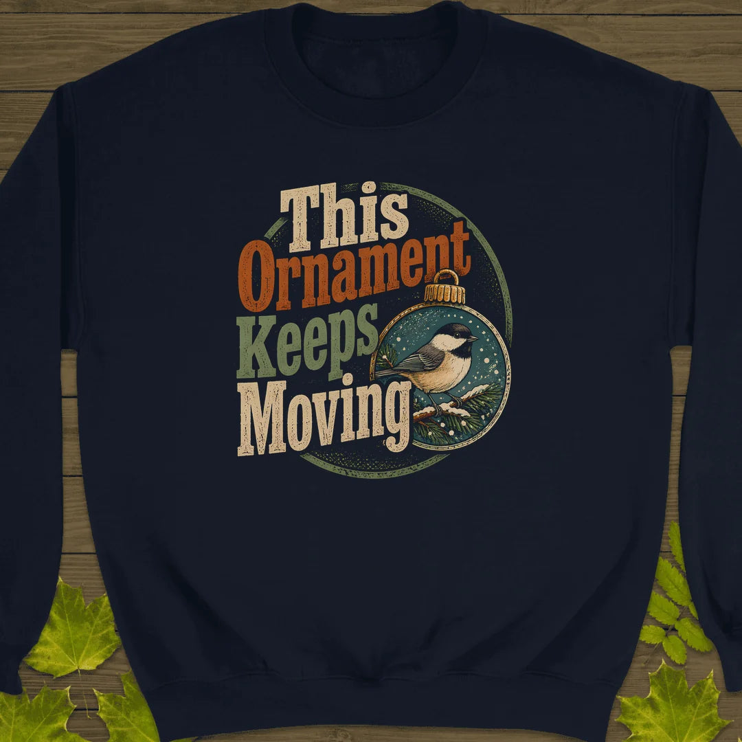 Ornament Keeps Moving Sweatshirt in Navy