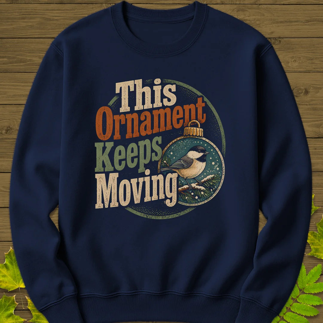 Ornament Keeps Moving Sweatshirt in Navy