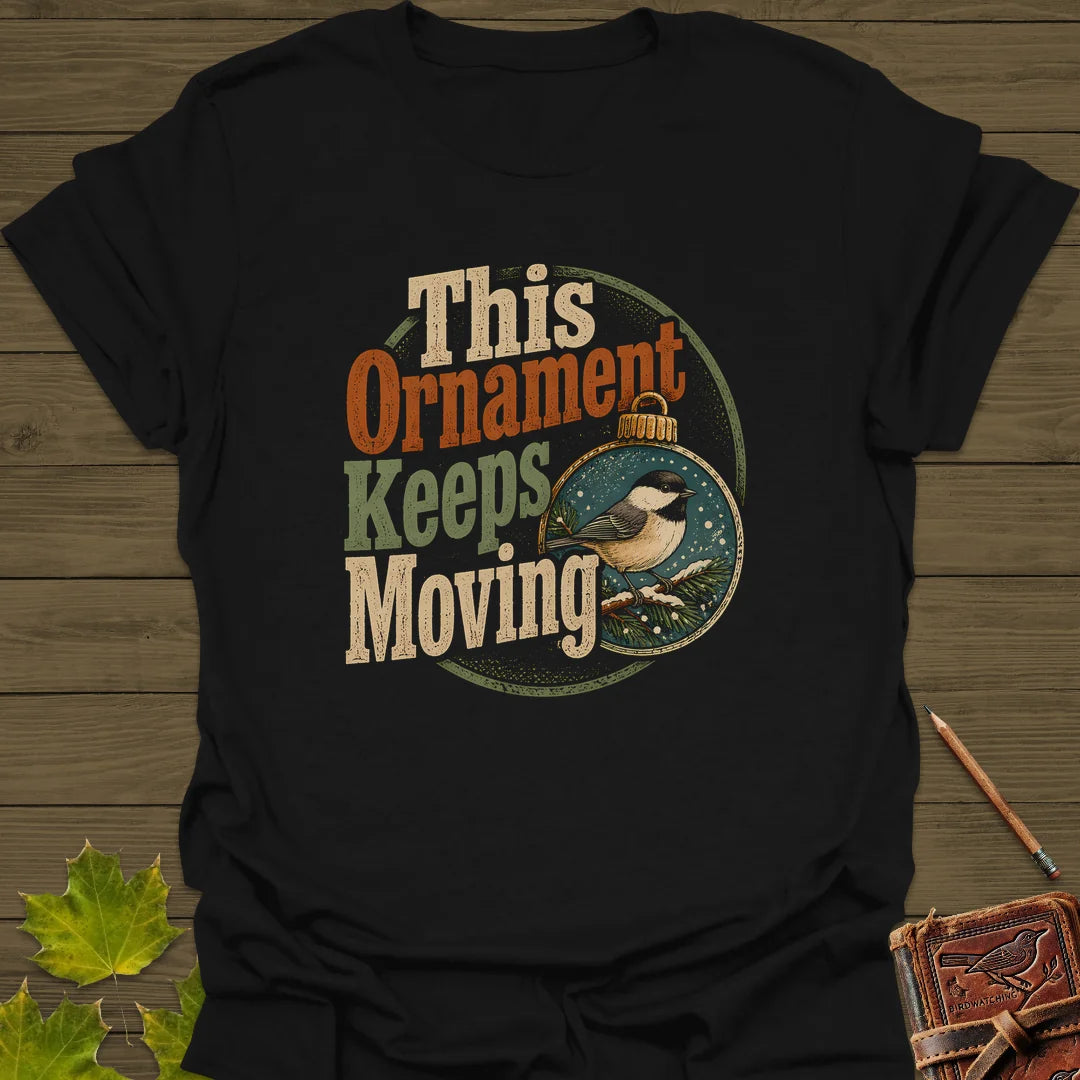 Ornament Keeps Moving T-Shirt in Black