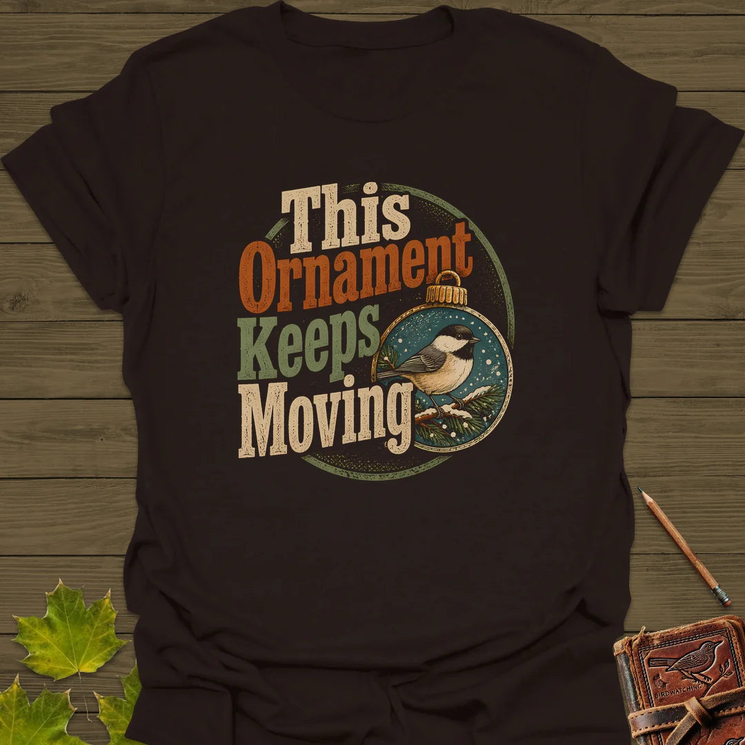 Ornament Keeps Moving T-Shirt in Dark Chocolate
