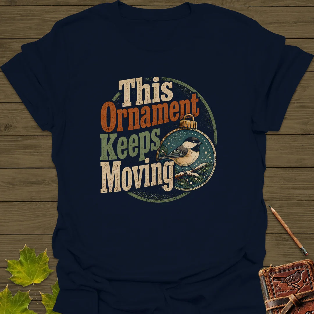 Ornament Keeps Moving T-Shirt in Navy