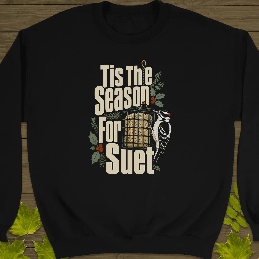 Tis The Season For Suet Sweatshirt in Black