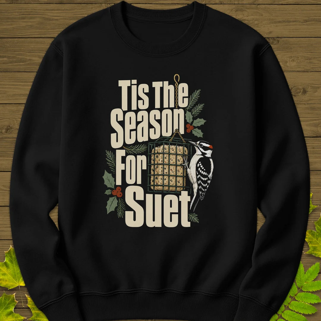 Tis The Season For Suet Sweatshirt in Black