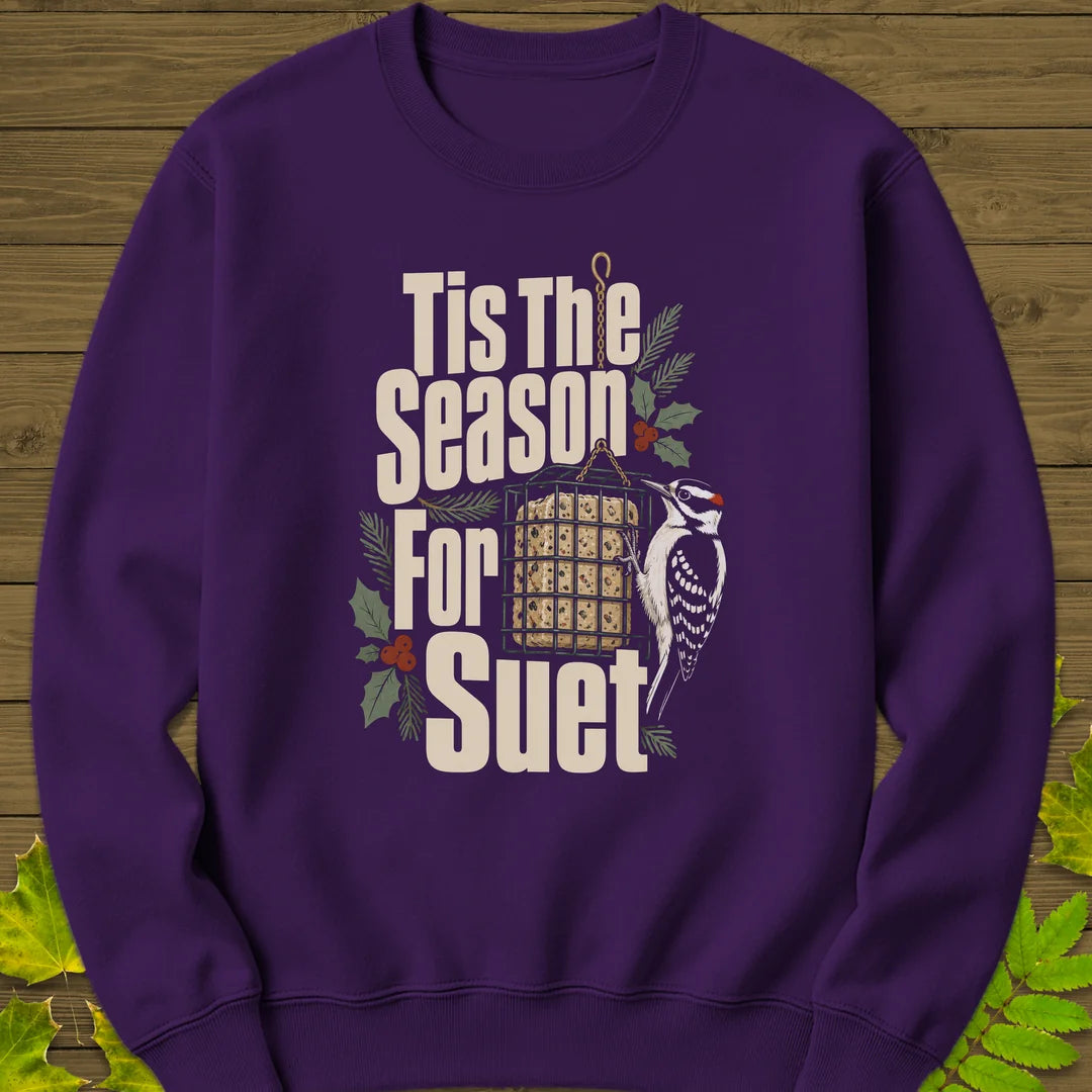 Tis The Season For Suet Sweatshirt in Purple