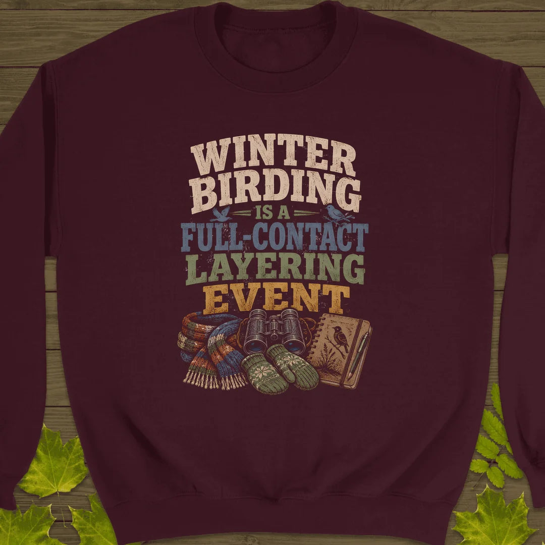 Full-Contact Layering Sweatshirt in Maroon