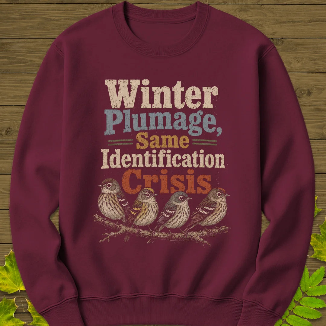 Same Identification Crisis Sweatshirt in Maroon