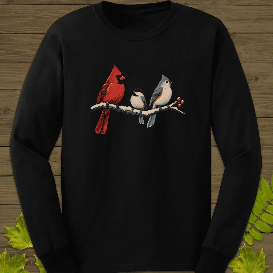 Winter Branch Trio Long Sleeve in Black