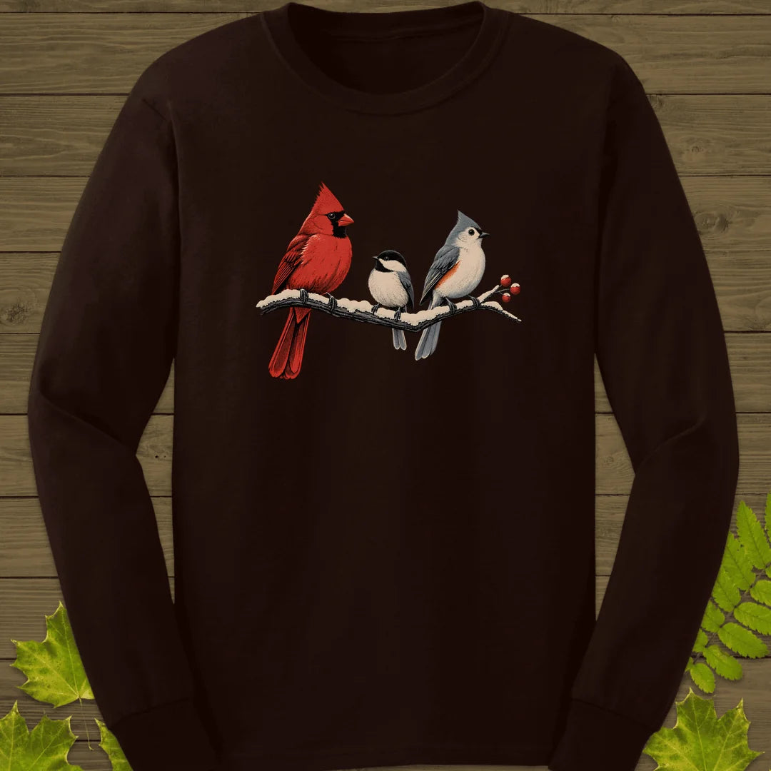 Winter Branch Trio Long Sleeve in Dark Chocolate