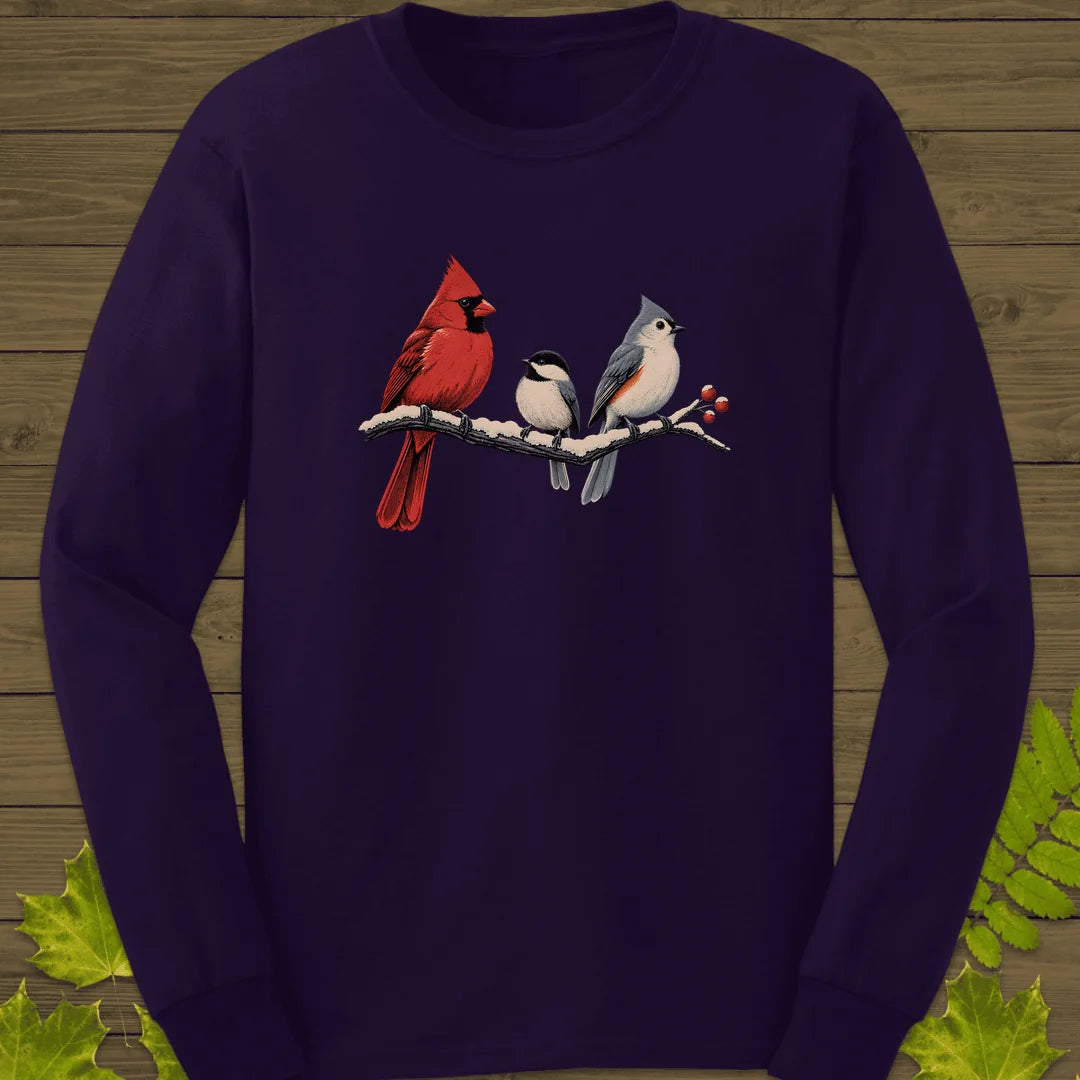 Winter Branch Trio Long Sleeve in Purple