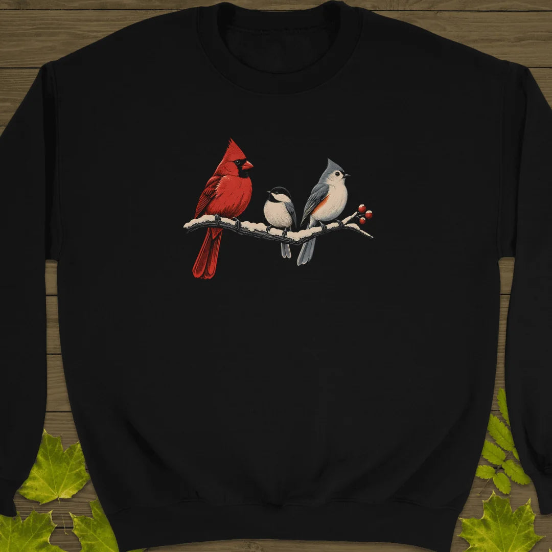 Winter Branch Trio Sweatshirt in Black