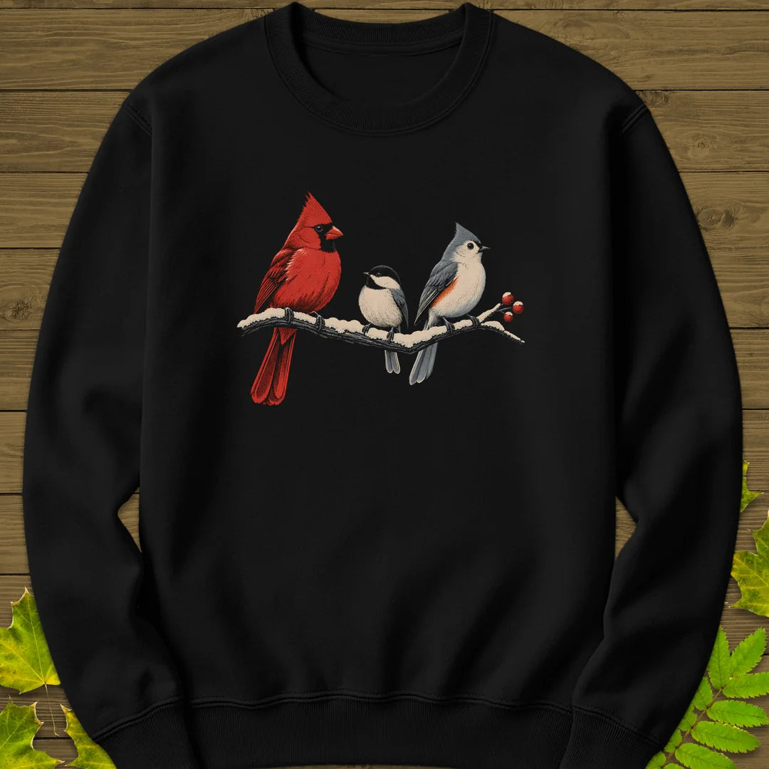 Winter Branch Trio Sweatshirt in Black