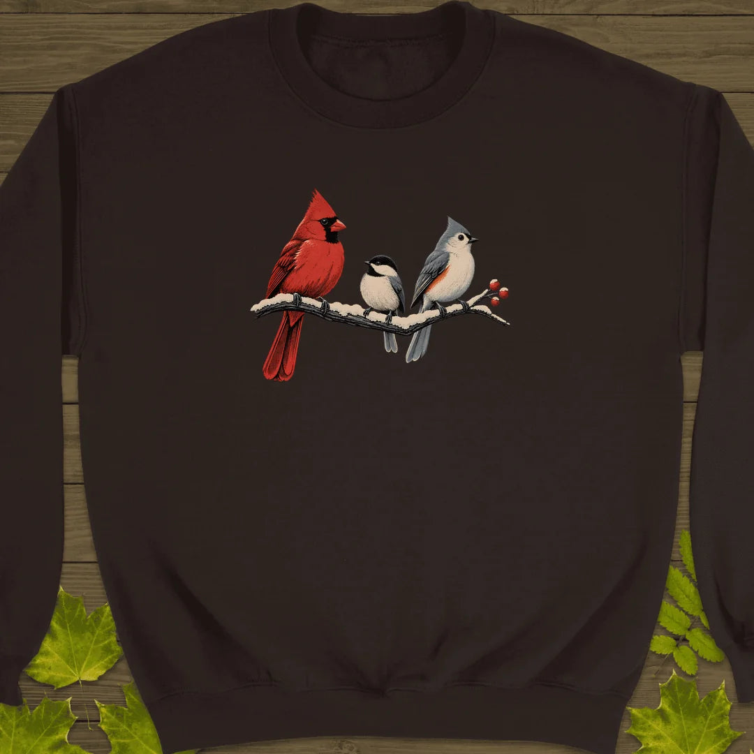 Winter Branch Trio Sweatshirt in Dark Chocolate