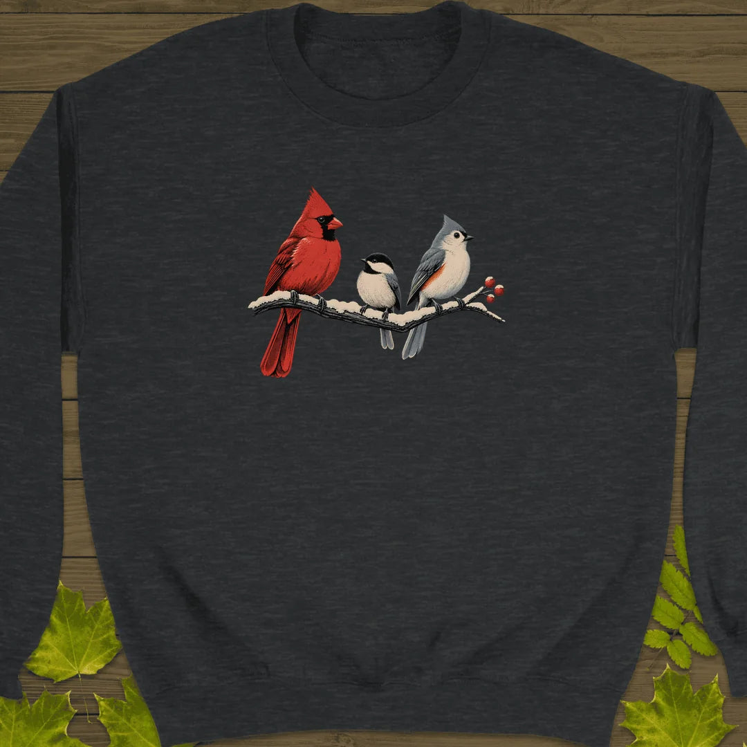 Winter Branch Trio Sweatshirt in Dark Heather