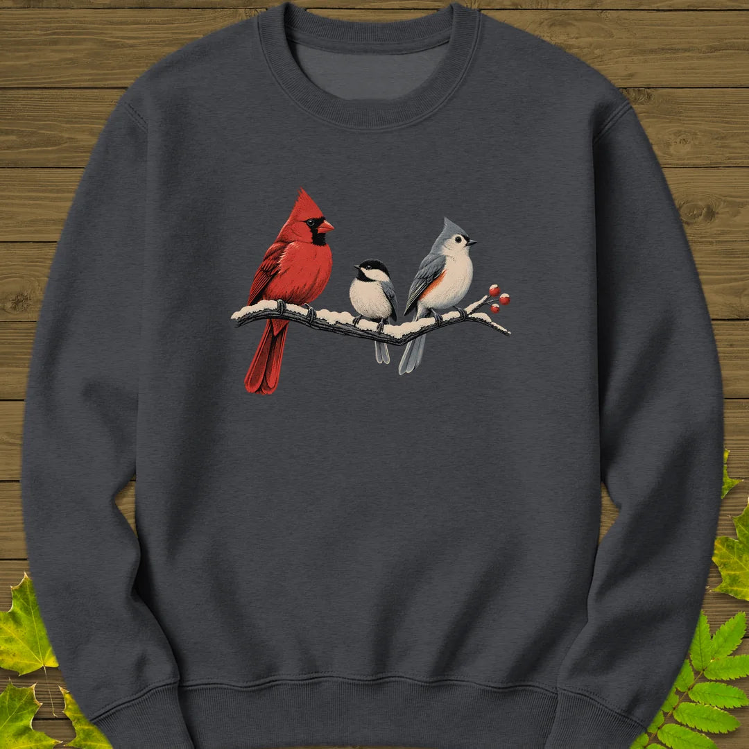 Winter Branch Trio Sweatshirt in Dark Heather