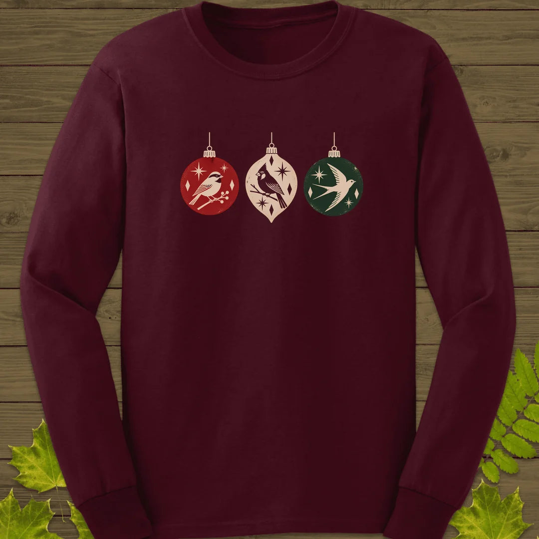Ornament Flock Long Sleeve in Maroon
