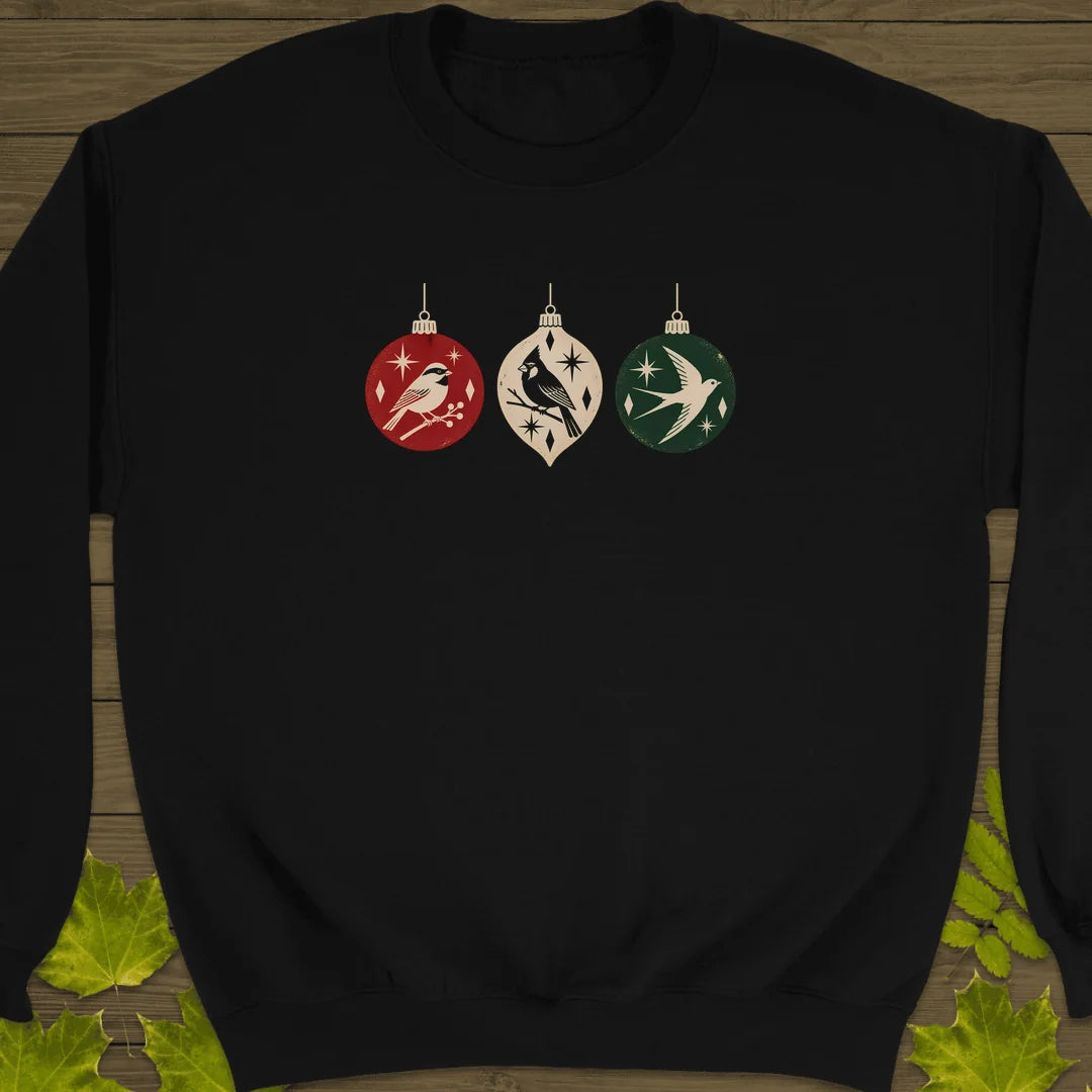 Ornament Flock Sweatshirt in Black