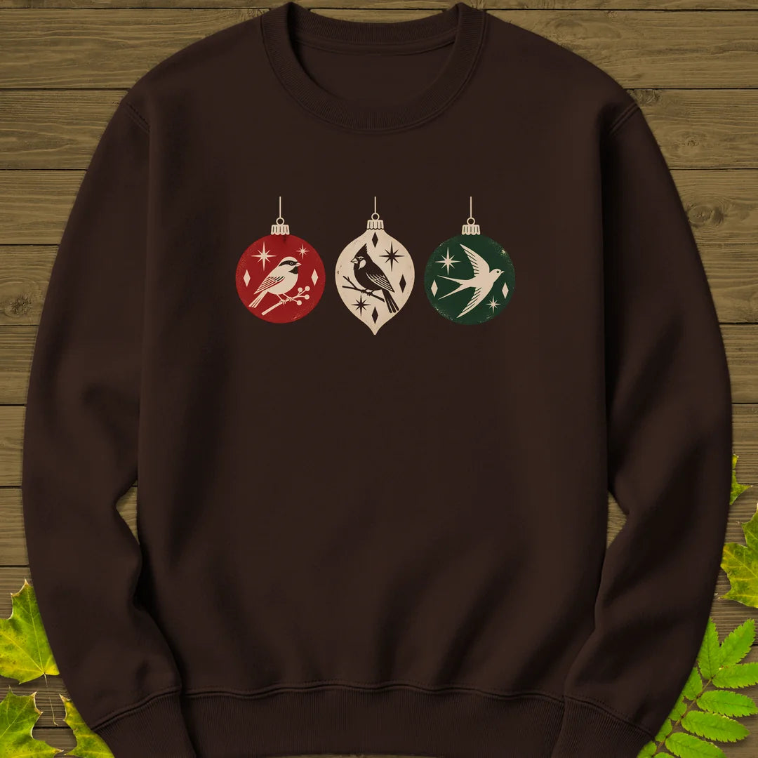 Ornament Flock Sweatshirt in Dark Chocolate
