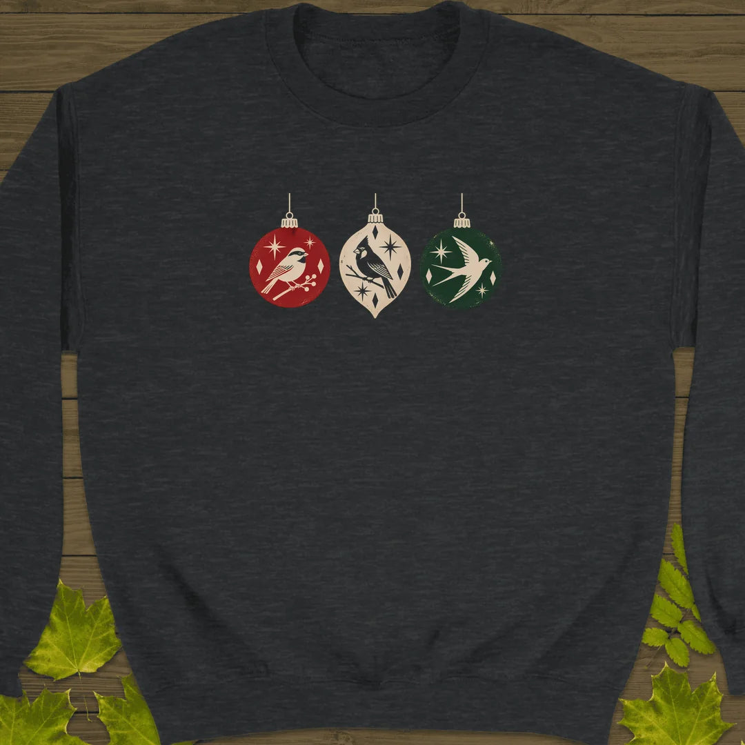 Ornament Flock Sweatshirt in Dark Heather