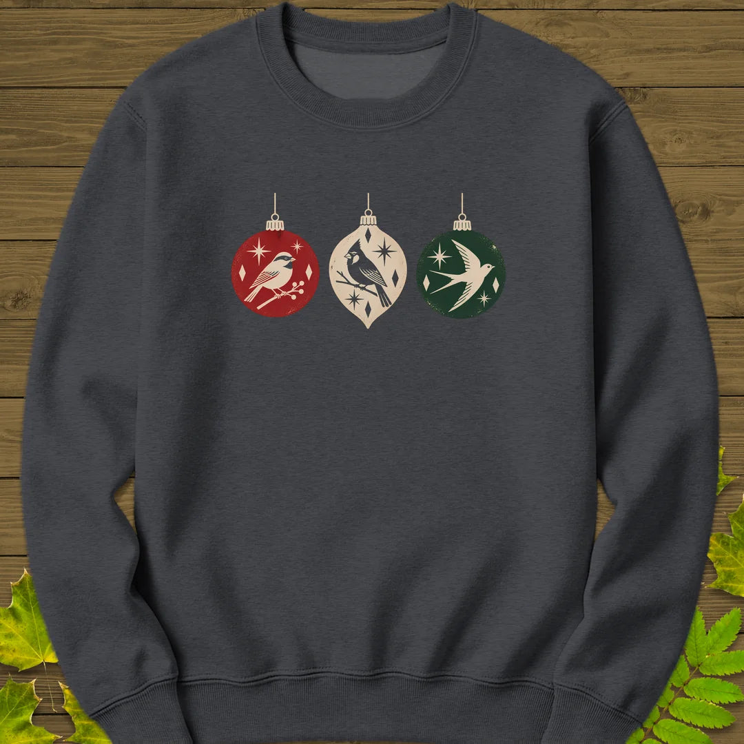 Ornament Flock Sweatshirt in Dark Heather