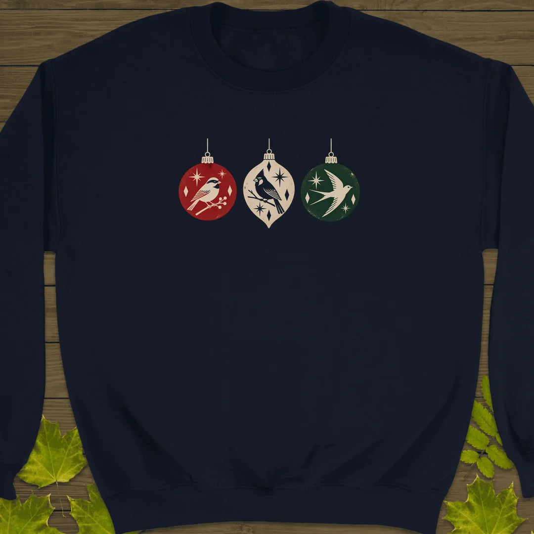 Ornament Flock Sweatshirt in Navy