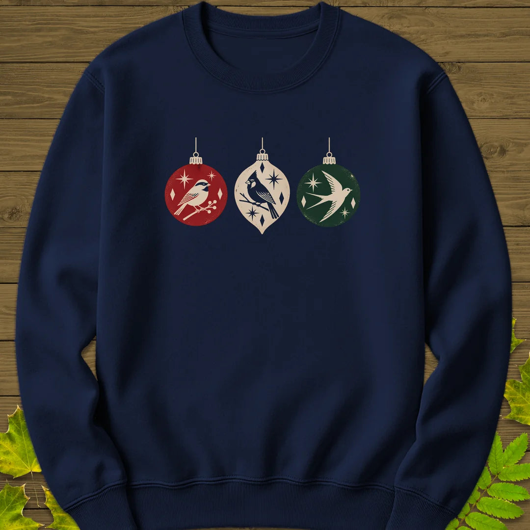 Ornament Flock Sweatshirt in Navy