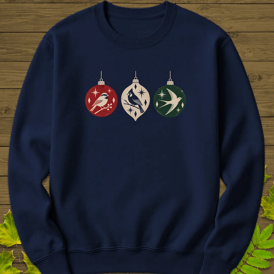 Ornament Flock Sweatshirt in Navy