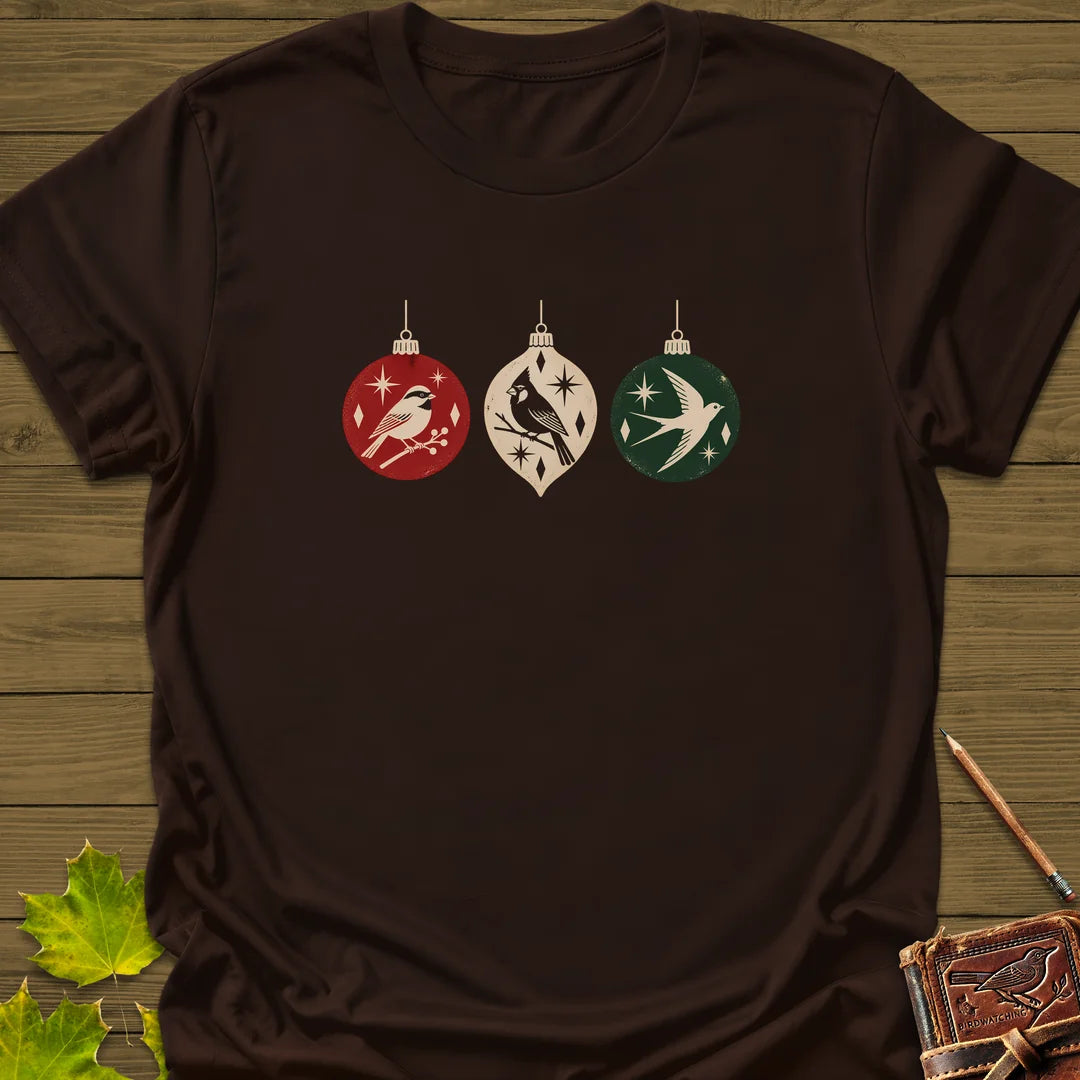 Ornament Flock T-Shirt in Dark Chocolate