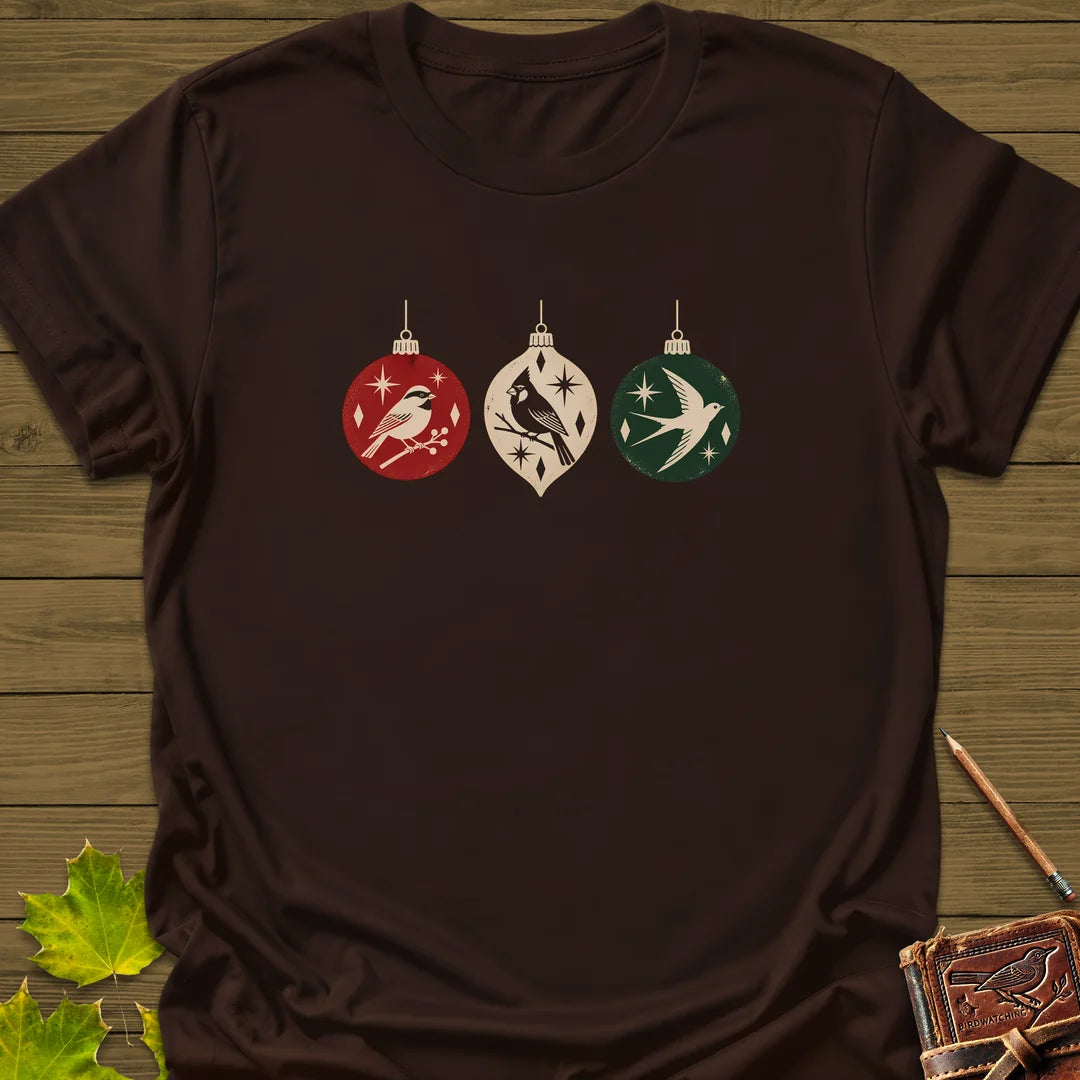 Ornament Flock T-Shirt in Dark Chocolate