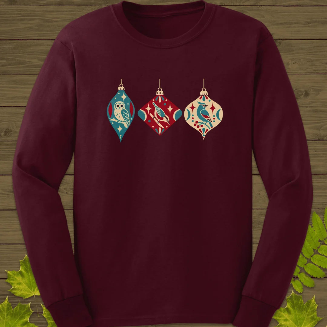 Ornament Trio Long Sleeve in Maroon