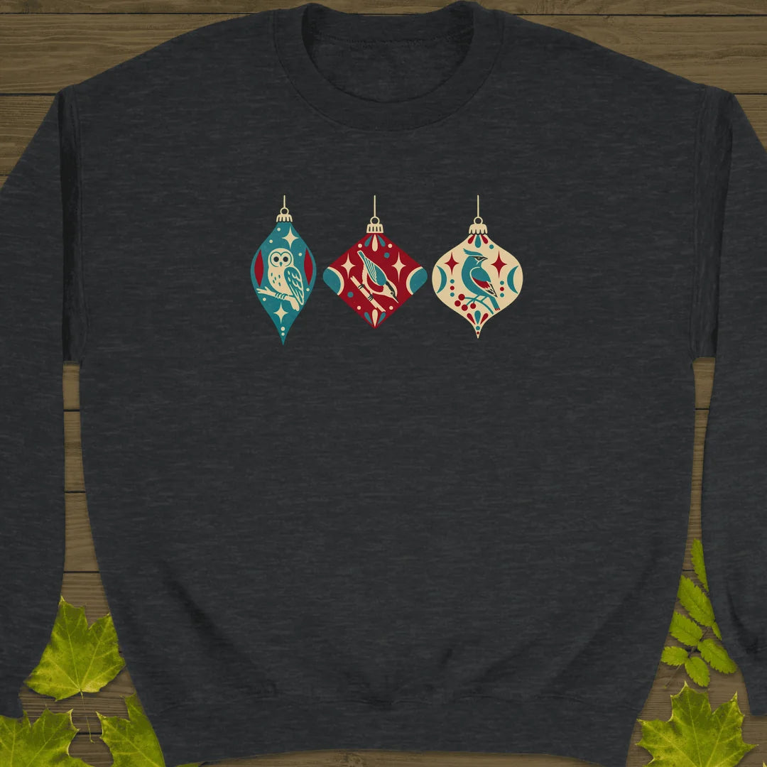 Ornament Trio Sweatshirt in Dark Heather
